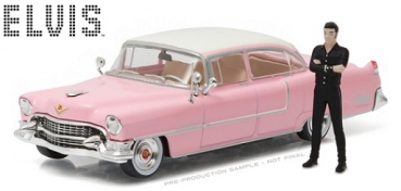 86436 Elvis Presley (1935-77) - 1955 Cadillac Fleetwood Series 60 Pink Cadillac with Elvis Presley Figure 1:43